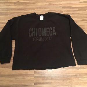 Chi Omega Black on Black Sweatshirt